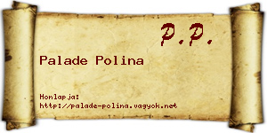 Palade Polina névjegykártya